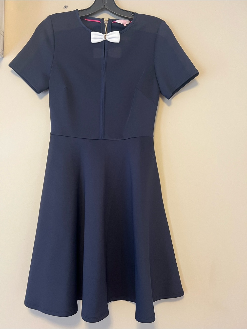 Ted Baker Navy Dress with White Bow